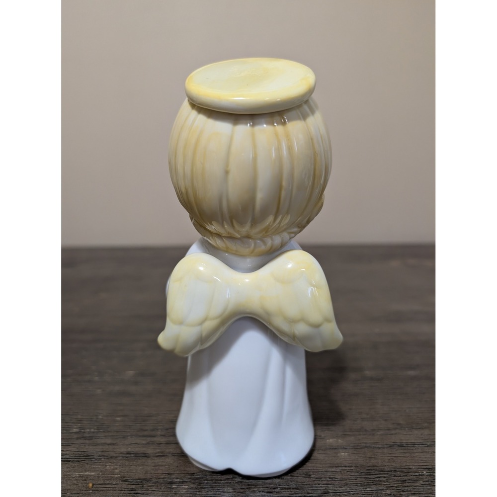 Precious Moments Angel Figurine 1996 White Excellent Carols Bird Enesco Decor - Picture 4 of 6